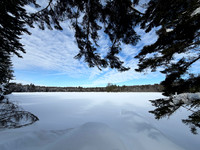 Fine art by Ruth A. B. Clegg of deep snow, emphasizing simplicity, texture, and stillness for clarity in space.