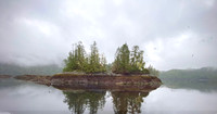Fine art by Ruth A . B. Clegg of a peaceful landscape, composed for calm perception and presence.