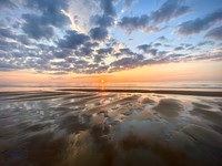 Fine art by Ruth A. B. Clegg of moonlit tide, exploring light, reflection, and intuitive presence.
