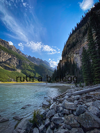 Fine art by Ruth A. B. Clegg capturing the meeting of sky and earth, emphasizing horizon, pattern, and depth.”