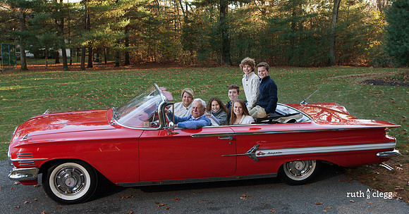 Red Car Family Portrait